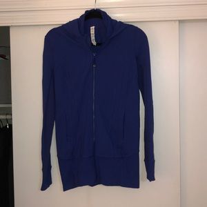 Blue Lululemon size 8 full zip hooded jacket